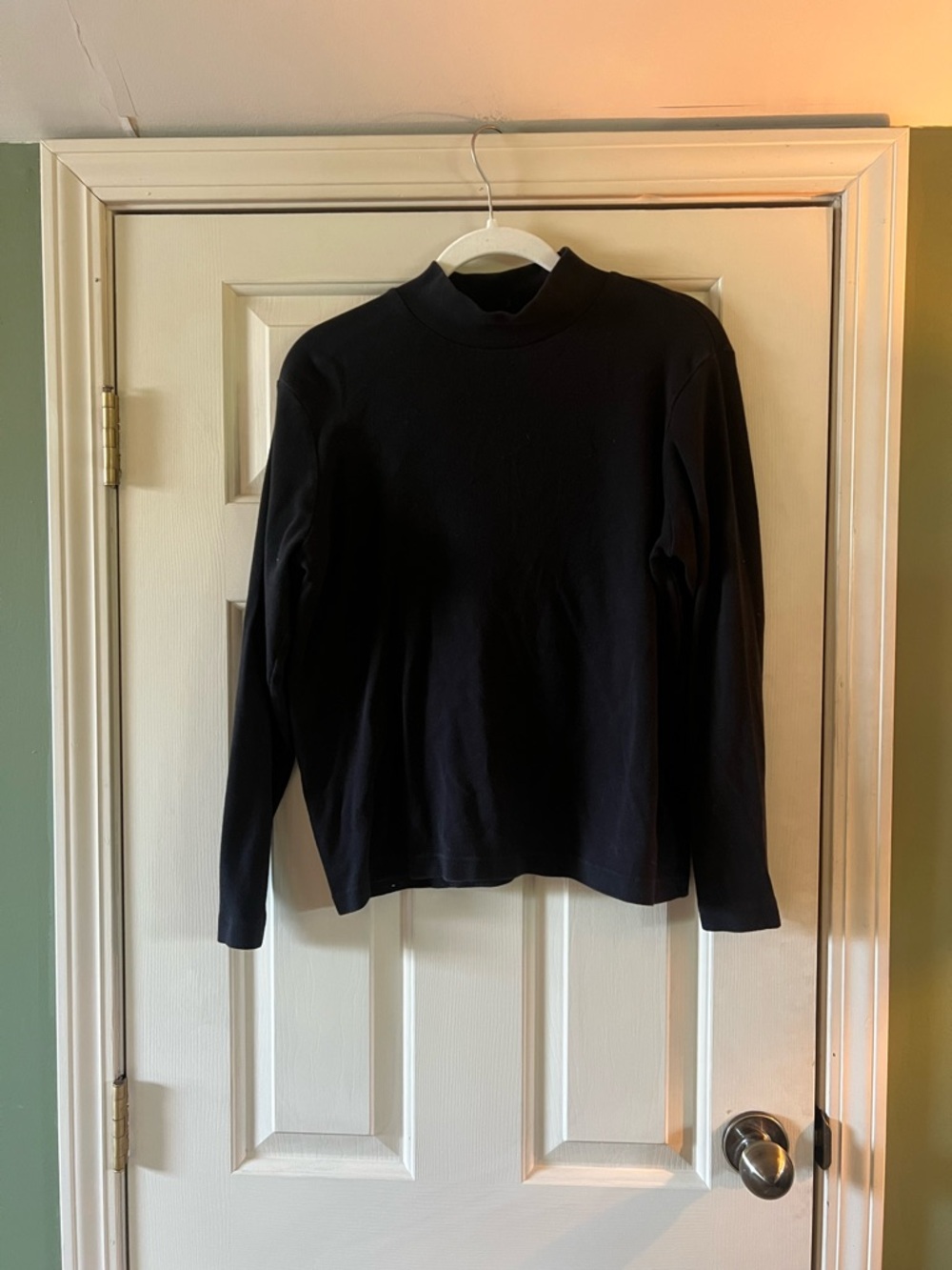 Kim Rogers Black Mock Neck Long Sleeve Top